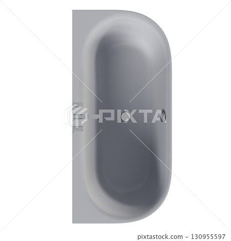 bathtub isolated on a transparent background, 3D illustration, and a CG render bathtub isolated on a transparent background, 3D illustration, and a CG render 130955597