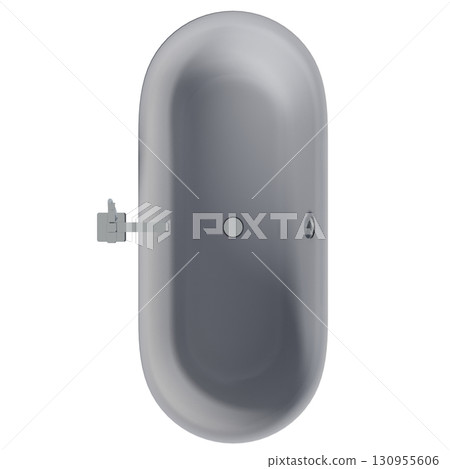 bathtub isolated on a transparent background, 3D illustration, and a CG render 130955606