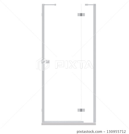 shower cabin isolated on transparent background, 3D illustration, cg render 130955712