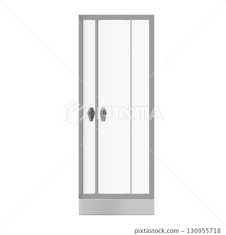 shower cabin isolated on transparent background, 3D illustration, cg render shower cabin isolated on transparent background, 3D illustration, cg render 130955718
