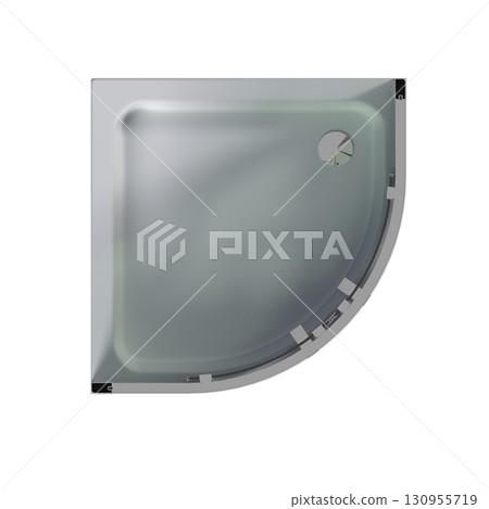 shower cabin isolated on transparent background, 3D illustration, cg render 130955719