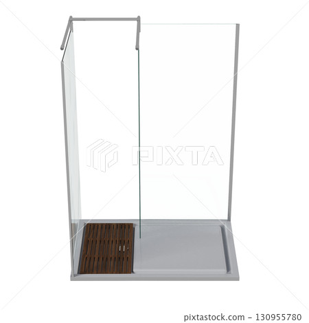 shower cabin isolated on transparent background, 3D illustration, cg render shower cabin isolated on transparent background, 3D illustration, cg render 130955780
