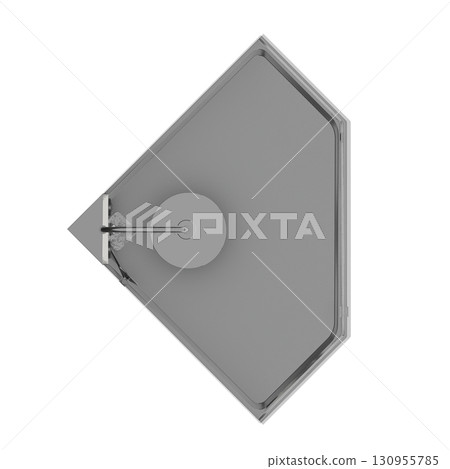 shower cabin isolated on transparent background, 3D illustration, cg render shower cabin isolated on transparent background, 3D illustration, cg render 130955785