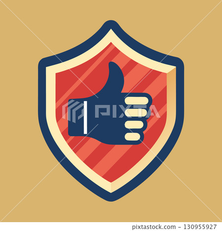 Privacy and data protection icon. Flat vector illustration. 130955927