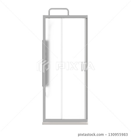 shower cabin isolated on transparent background, 3D illustration, cg render shower cabin isolated on transparent background, 3D illustration, cg render 130955983