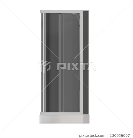 shower cabin isolated on transparent background, 3D illustration, cg render shower cabin isolated on transparent background, 3D illustration, cg render 130956007