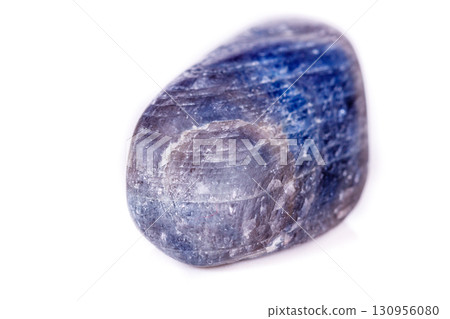 Macro mineral stone sapphire on white background Macro mineral stone sapphire on white background 130956080