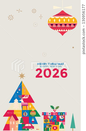 Scandinavian Folk Christmas and New Year 2026 Set 130956177