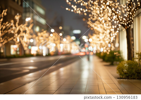 City night with shining illuminations 130956183