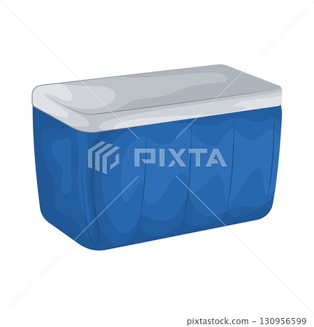 Illustration of fish cooler box Illustration of fish cooler box 130956599