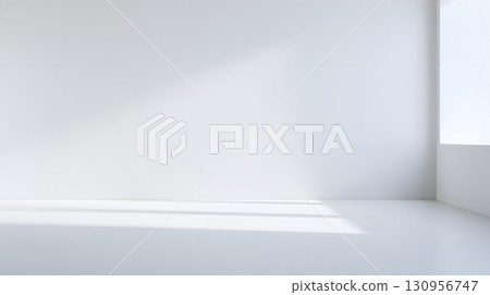 A simple interior background with white walls and natural light. Minimal and clean space design A simple interior background with white walls and natural light. Minimal and clean space design 130956747