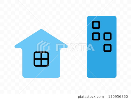 House, home, building and skyscraper, graphic design. Property, real estate, apartment and condominium, vector design and illustration House, home, building and skyscraper, graphic design. Property, real estate, apartment and condominium, vector design and illustration 130956860
