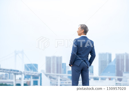 商人，建築物，後視圖 130957020