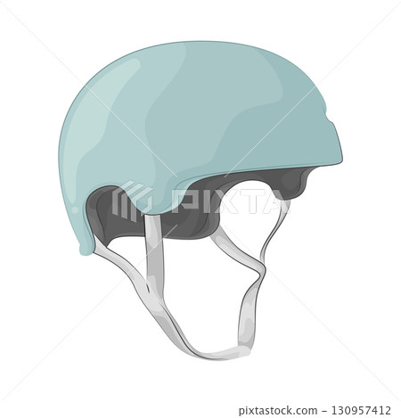Illustration of bike helmet 130957412