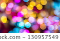 Colorful bokeh light background. Fantastic and glamorous abstract design 130957549