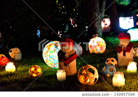 栗原不動寺西延寺法王殿飄燈、萬燈節、地藏菩薩 130957599