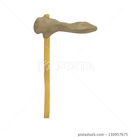 Illustration of old axe 130957675