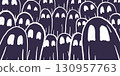 halloween cute ghost design trick or treat illustration	 130957763