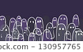halloween cute ghost design trick or treat illustration	 130957765