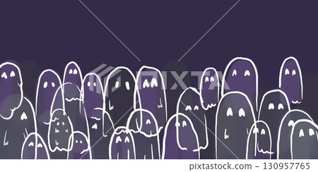 halloween cute ghost design trick or treat illustration	 130957765