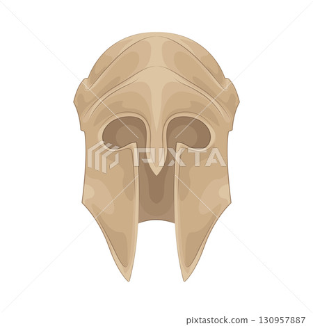 Illustration of ancient helmet 130957887