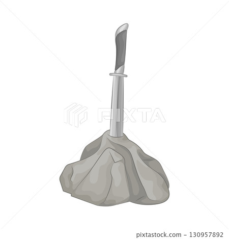 Illustration of old sword 130957892