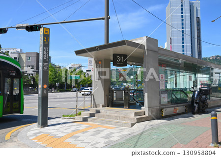 Subway Line 3, Gyeongbokgung Station, Exit 3-1 [Seoul, South Korea] 130958804