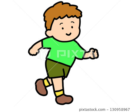 A boy who runs with a smile A boy who runs with a smile 130958967