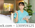 A young female doctor examining a patient 130959125