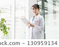 Young female doctor working in hospital 130959134