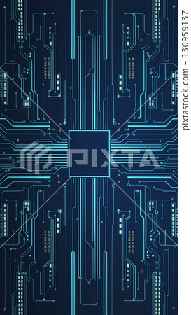 Abstract technology background with glowing circuitry patterns Abstract technology background with glowing circuitry patterns 130959137