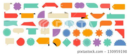 Colorful Sale and Offer Tags Set Discount Labels, Price Tags, and Banner Colorful Sale and Offer Tags Set Discount Labels, Price Tags, and Banner 130959198