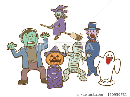 萬聖節人物 130959781