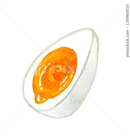 半熟蛋（溏心蛋）手繪水彩插畫雞蛋料理 130960010