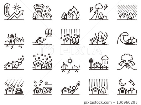 Natural Disaster Icons 01 Natural Disaster Icons 130960293