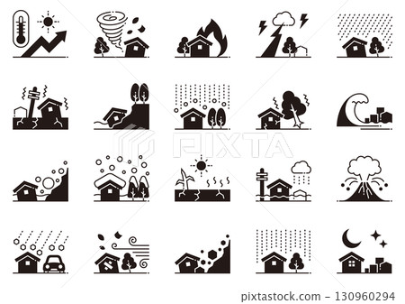 Natural Disaster Icons 02 130960294