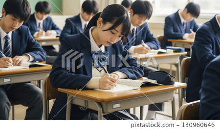高中生在教室上課 130960646