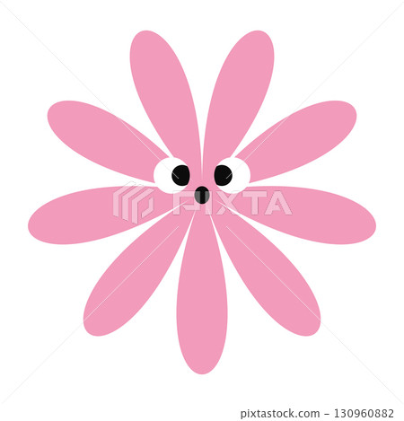 Shocked floral emoji with bold features and a bright color palette. A stylized bloom full of comic energy. Shocked floral emoji with bold features and a bright color palette. A stylized bloom full of comic energy. 130960882