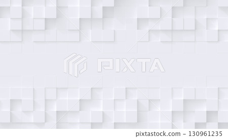 Abstract background material with 3D white cubes 130961235