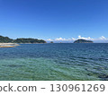 The Seto Inland Sea and uninhabited islands, with their blue ocean and summer sky 130961269