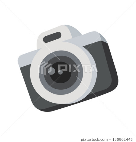 Digital Camera Graphic Illustration flat Digital Camera Graphic Illustration flat 130961445