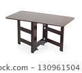 Wenge color folding table isolated on white background 130961504