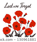 Illustration of Remembrance Day Anzac Day.  130961881