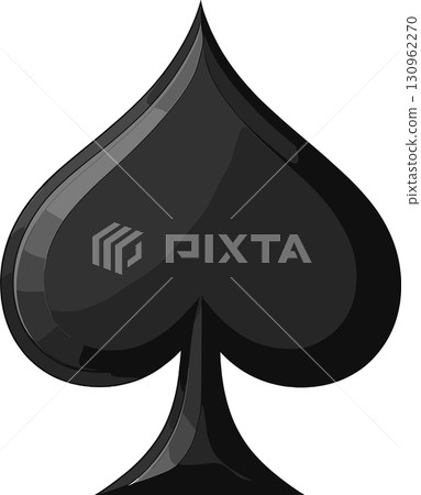 Three-dimensional illustration of a spade mark 130962270