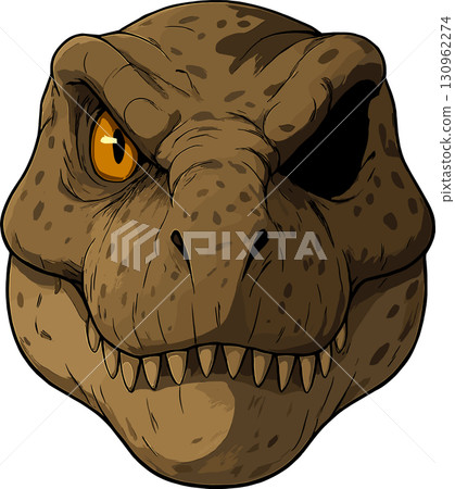 霸王龍頭部插圖 霸王龍頭部插圖 130962274