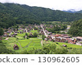 從城山城天守閣眺望的夏季白川鄉 130962605