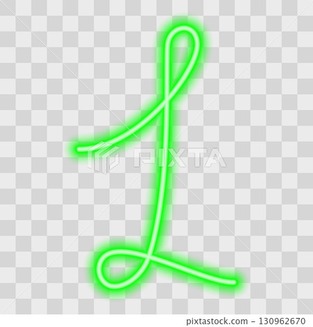 Hand Drawn Neon Number 1. One Continuous Line Editable Minimalist Design Glow Effect in trendy Green Hand Drawn Neon Number 1. One Continuous Line Editable Minimalist Design Glow Effect in trendy Green 130962670