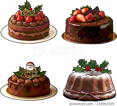 聖誕巧克力蛋糕 130962929