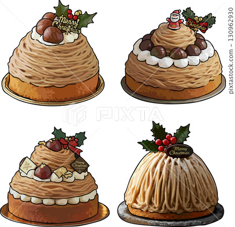 Christmas Mont Blanc Cake Christmas Mont Blanc Cake 130962930