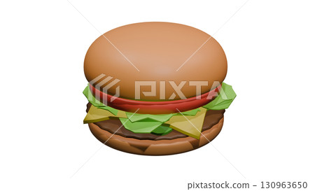 Hamburger single illustration Hamburger single illustration 130963650